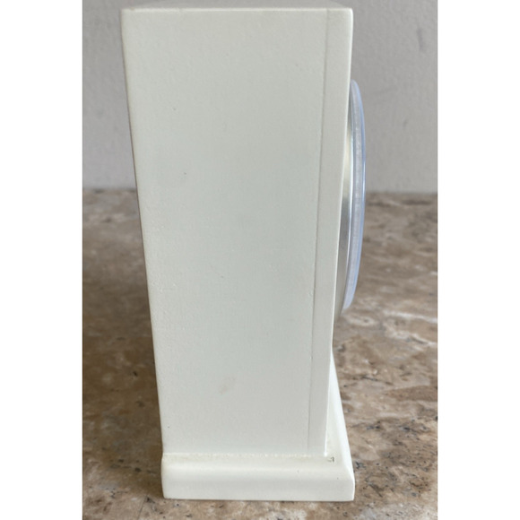 Vintage Ingraham Ivory Mantel Desk Clock 6"x5" Art Deco Style WORKS - Picture 7 of 8